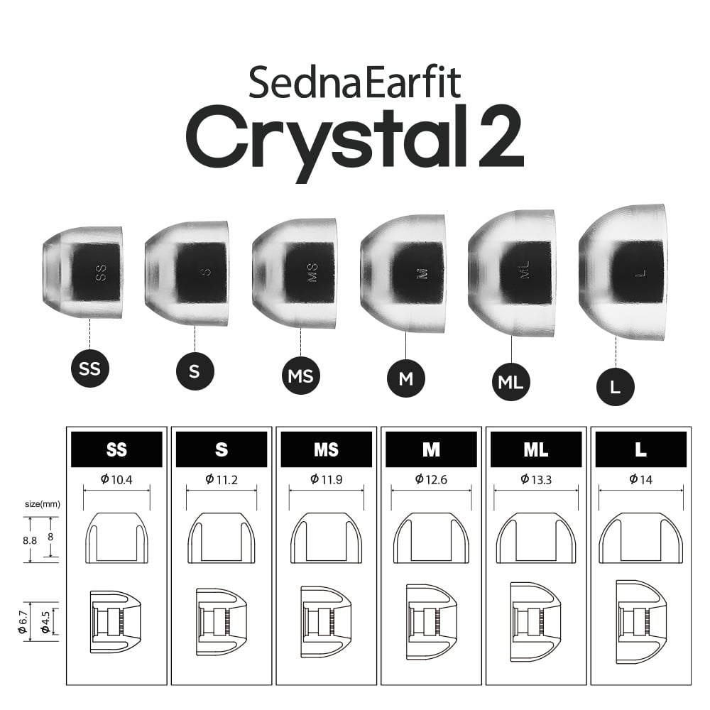 Crystal 2 Size Chart