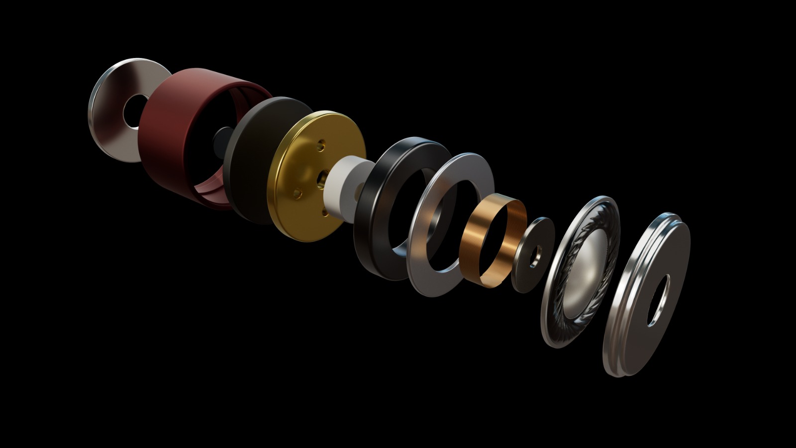Close up exploded diagram of LiMA-Carbide Driver